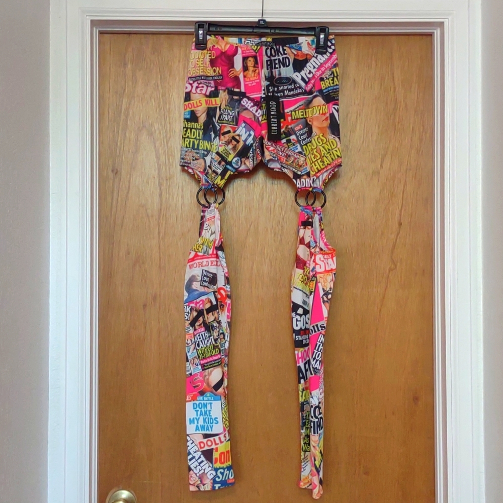 RARE Tabloid Gossip Club Leggings